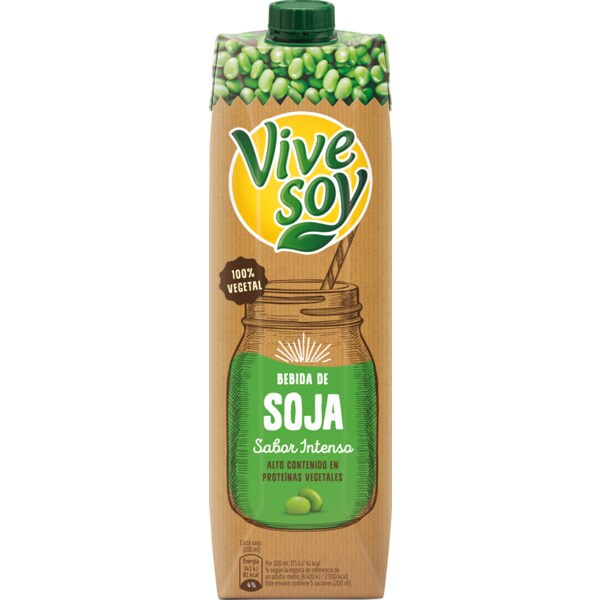 Vive Soy Bebida de Soja embalagem 1 L