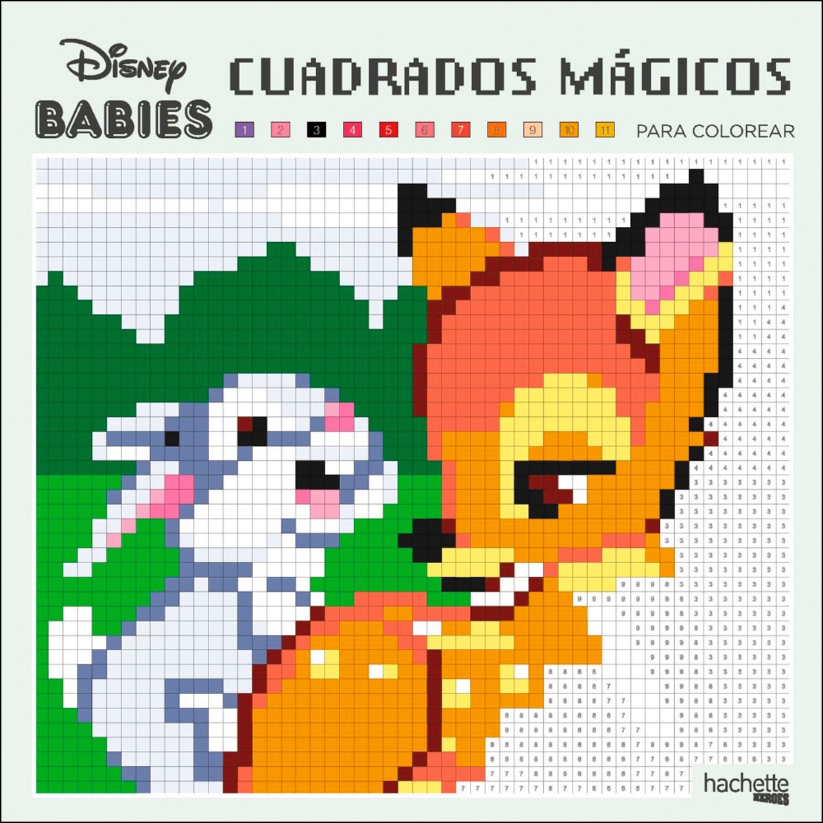 Cuadrados mágicos para colorear - Disney Babies (Capa mole) 1