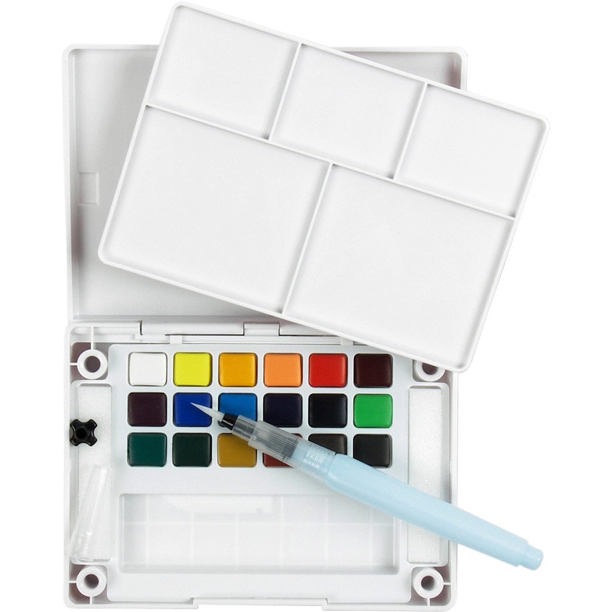 Caixa Aguarelas Pocket Box 18 Pastilhas Preto / Multicolor-1