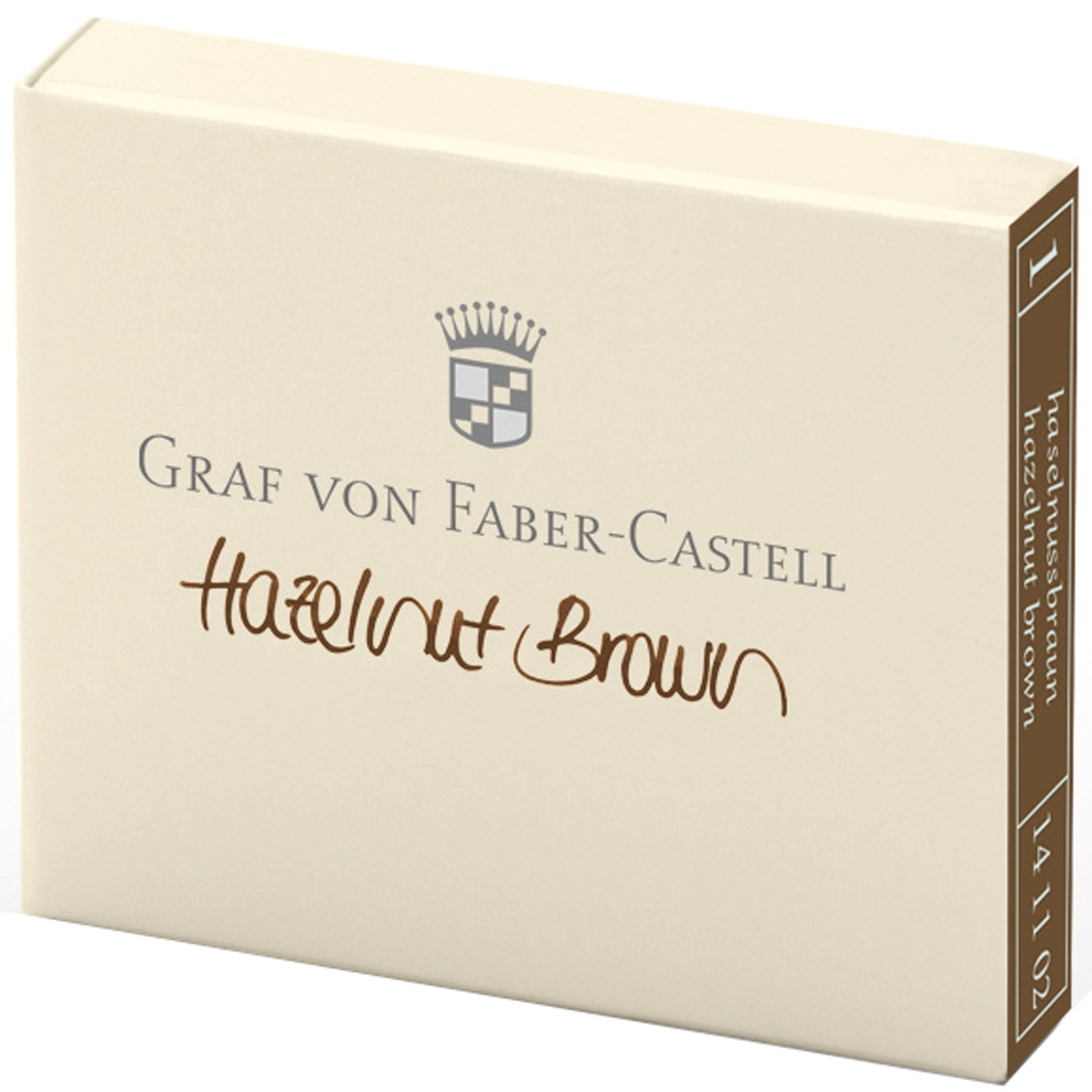 Caixa com 6 Cartuchos Avelã Graf von Faber-Castell Castanhos Castanho-1