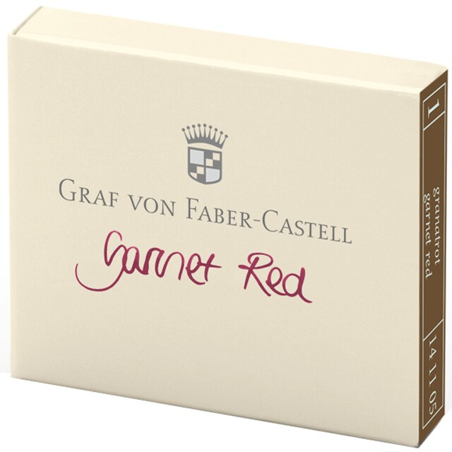 Imagen 0 de Caja Con 6 Cartuchos Graf Von Faber-Castell Rojo