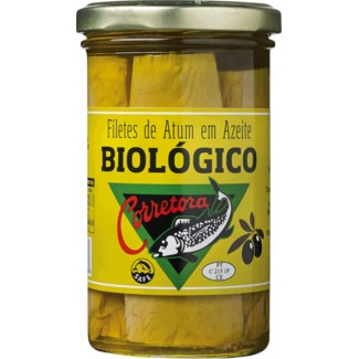 Filetes de Atum em Azeite Biológico frasco 250 g - Corretora