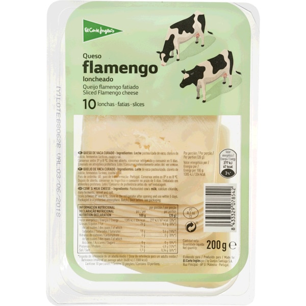 Queijo Flamengo em Fatias embalagem 200 g