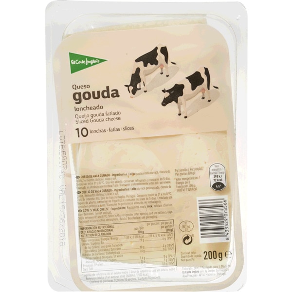 Queijo Gouda em Fatias embalagem 200 g