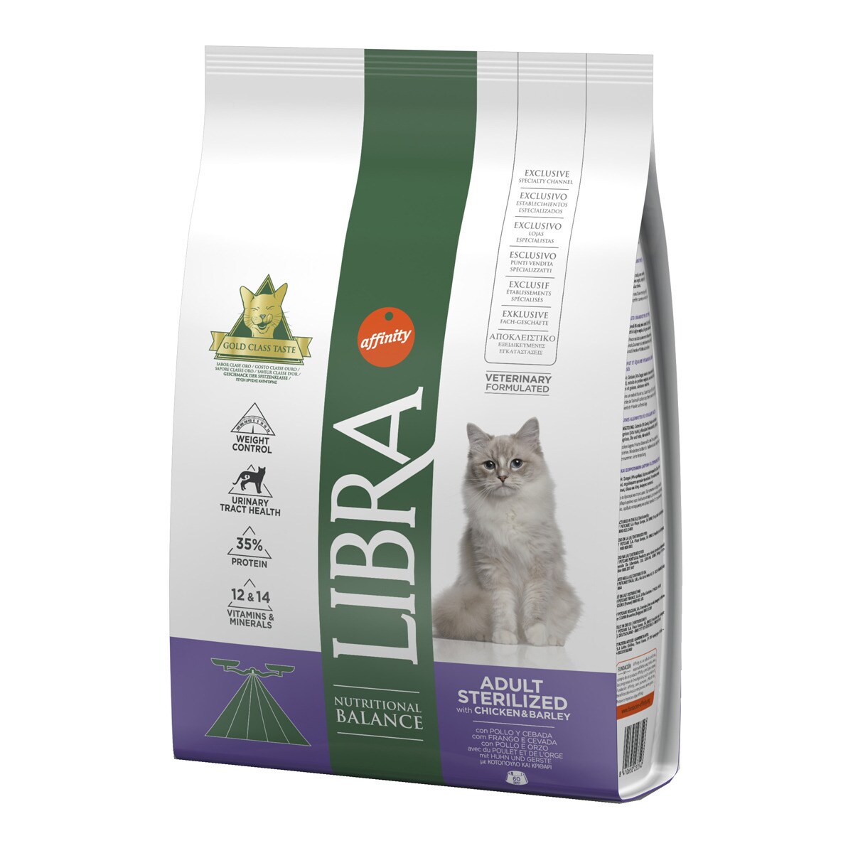 Libra - Pienso Para Gatos Adultos Esterilizados Pollo Y Cebada