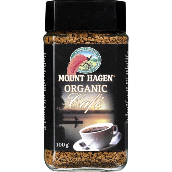 Mount Hagen Café Solúvel Biológico embalagem 100 g