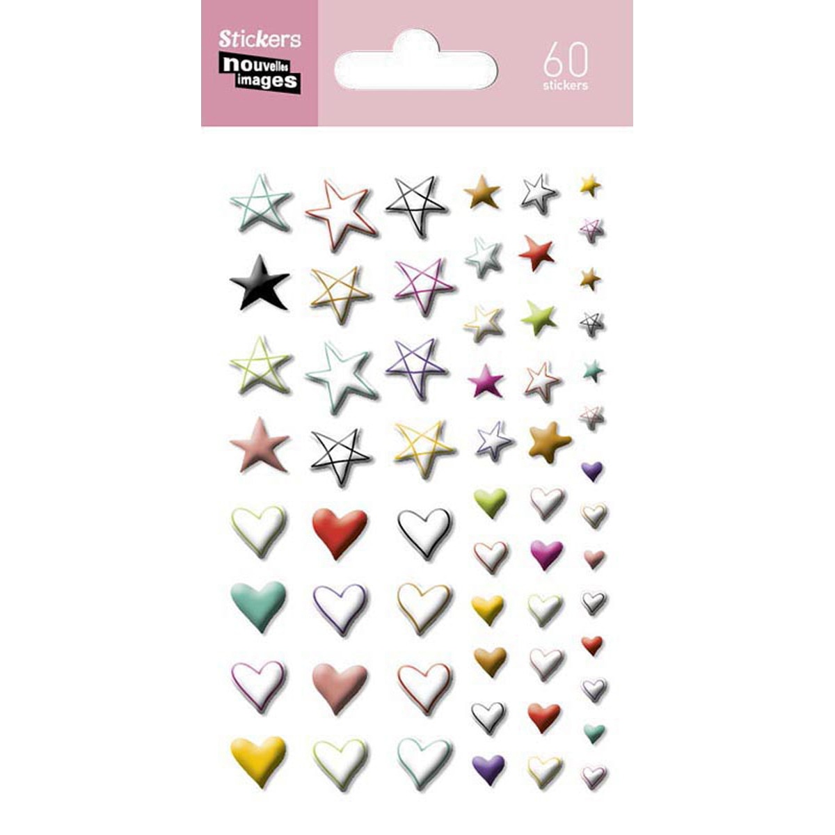 Stickers Nouvelles Images Estrellas y Corazones · NOUVELLES IMAGES SA