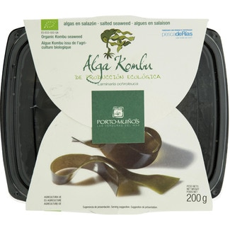 alga kombú en salazón de producción ecológica tarrina 200 g - Porto Muiños