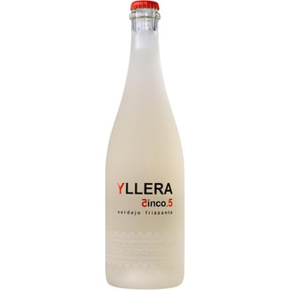 vino blanco verdejo frizzante 5.5 de alcohol de Castilla y León botella 75 cl - Yllera Cinco.5