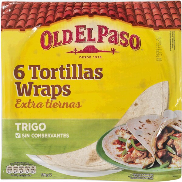 Comprar Tortilhas Wraps Pack 6 embalagem 350 g · Old El Paso