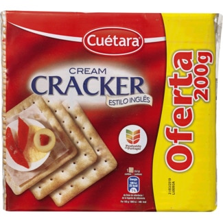 Bolachas Cream Cracker Pack 3 unidades embalagem 200 g - Cuétara