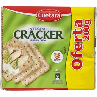 Crackers Integrais Pack 3 unidades embalagem 200 g - Cuétara