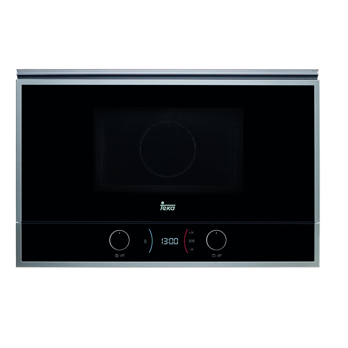 Imagem 0 de Micro-ondas com Grill Encastrável Teka ML822BISR de 850 W e Capacidade para 22 Litros - Vidro Preto com Aro Inox