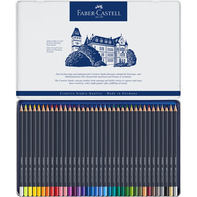 Imagen 0 de Estuche de Metal 36 Lápices Permanente Goldfaber Faber Castell Multicolor
