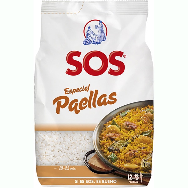 arroz redondo especial paellas paquete 1 kg
