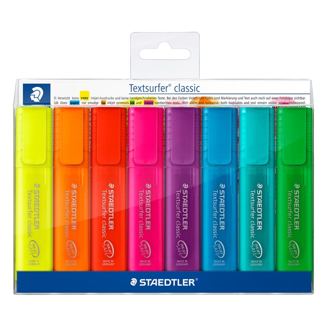 Imagen 0 de 8 Marcadores Fluorescentes Textsurfer Rainbow Staedtler Multicolor
