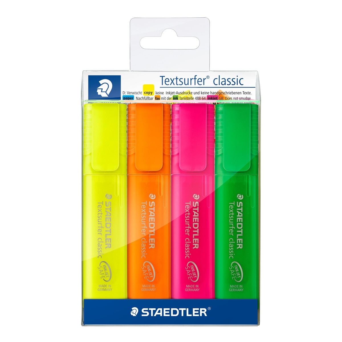 4 Marcadores Fluorescentes Textsurfer Classic 364 Staedtler Multicolor 1