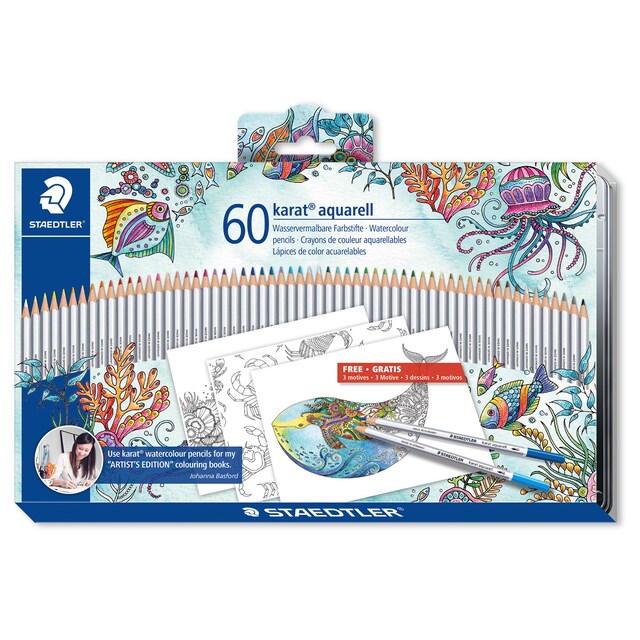 Imagen 0 de Caja 60 Lápices de Color Acuarelables de Alta Calidad Karat Aquarell 125 Staedtler