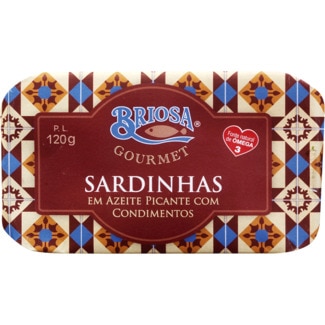 Sardinhas em Azeite Picante com Condimentos lata 120 g - Briosa