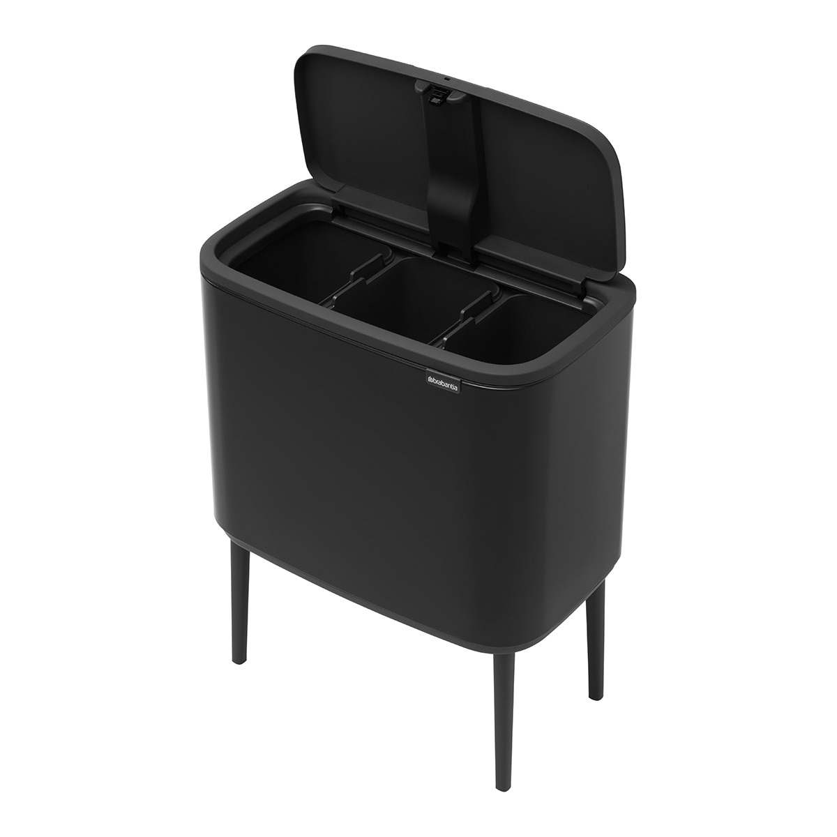 Balde do Lixo para Reciclagem BO Touch Bin 3 X 11 L Preto-2