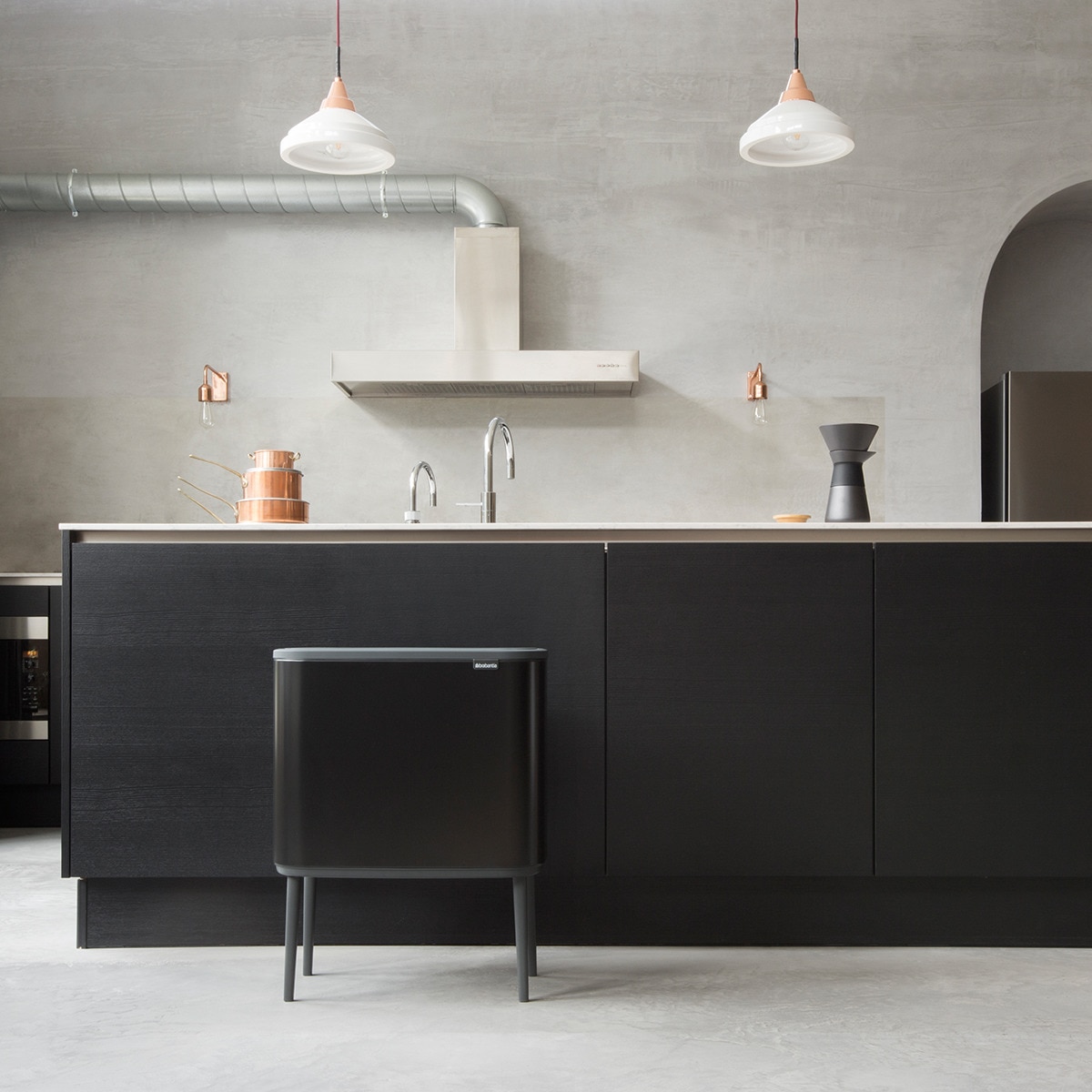 Balde do Lixo para Reciclagem BO Touch Bin 3 X 11 L Preto-6