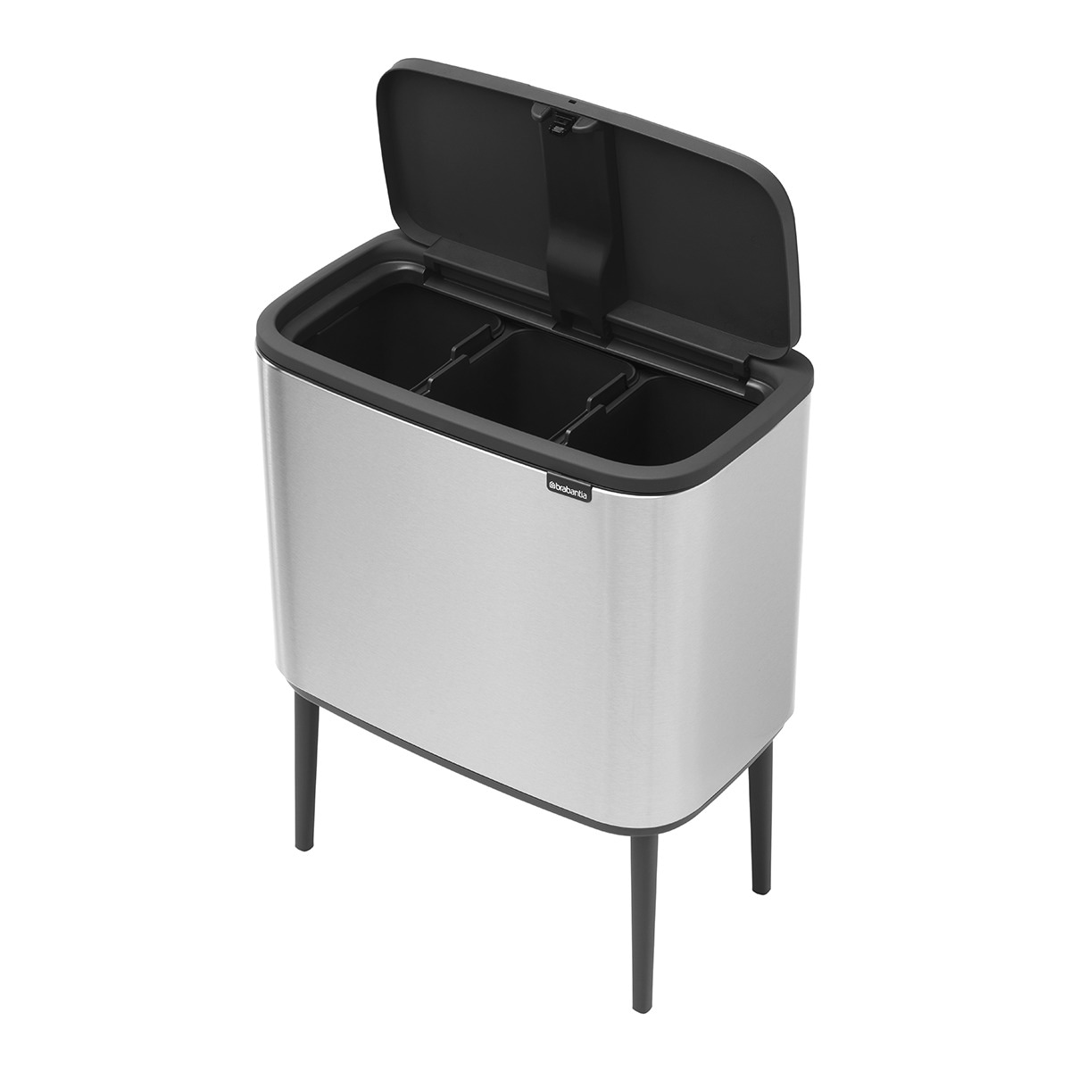 Balde do Lixo para Reciclagem BO Touch Bin 3 X 11 L Aço-2