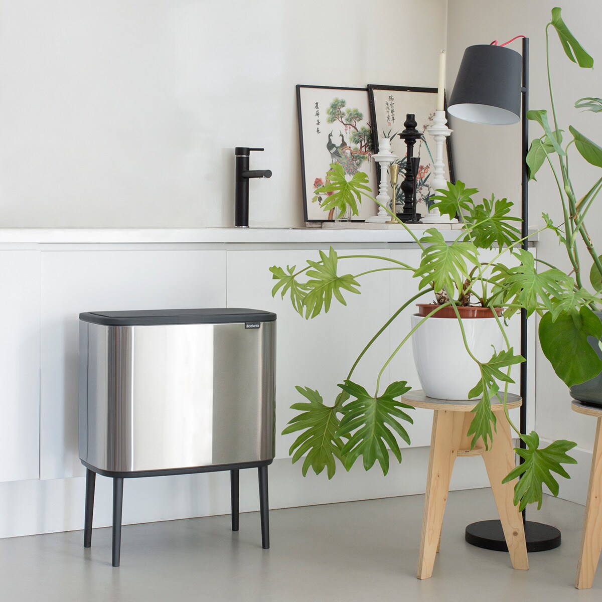 Balde do Lixo para Reciclagem BO Touch Bin 3 X 11 L Aço-10