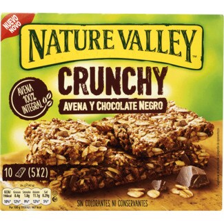 Nature Valley Barras de Cereais de Aveia e Chocolate Preto Pack 10 embalagem 210 g