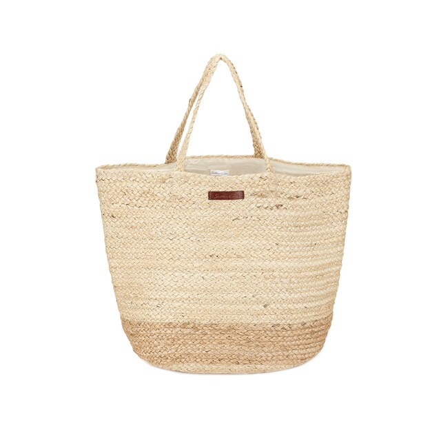 Capazo de yute trenzado en natural con bolsillo interior · Southern Cotton  · El Corte Inglés