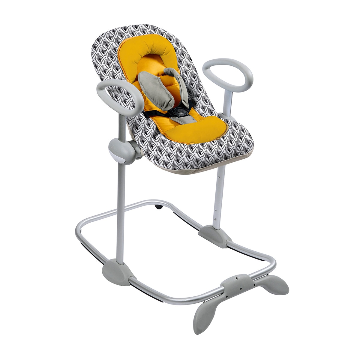 Béaba - Hamaca Beaba Regulable Up &Amp; Down Iii Yellow Palm Tree Edición Especial Amarillo/Gris Amarillo / Gris