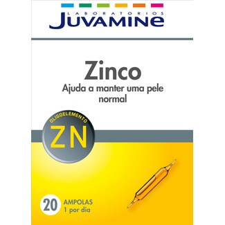 Juvamine Zinco Oligoelemento embalagem 20 unidades