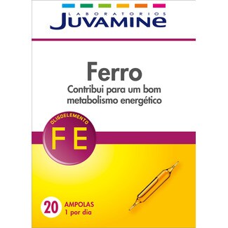Juvamine Ferro Oligoelemento embalagem 20 unidades