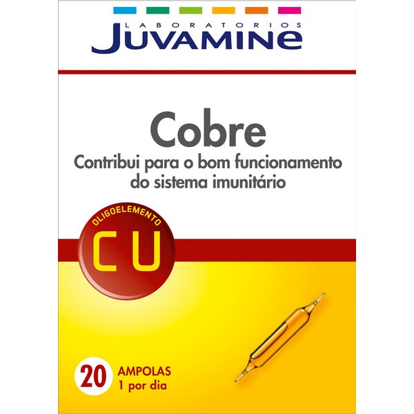 Juvamine Cobre Oligoelemento embalagem 20 unidades
