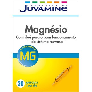 Juvamine Magnésio Oligoelemento embalagem 20 unidades