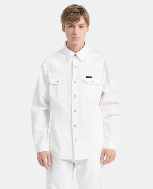 camisa vaquera hombre blanca