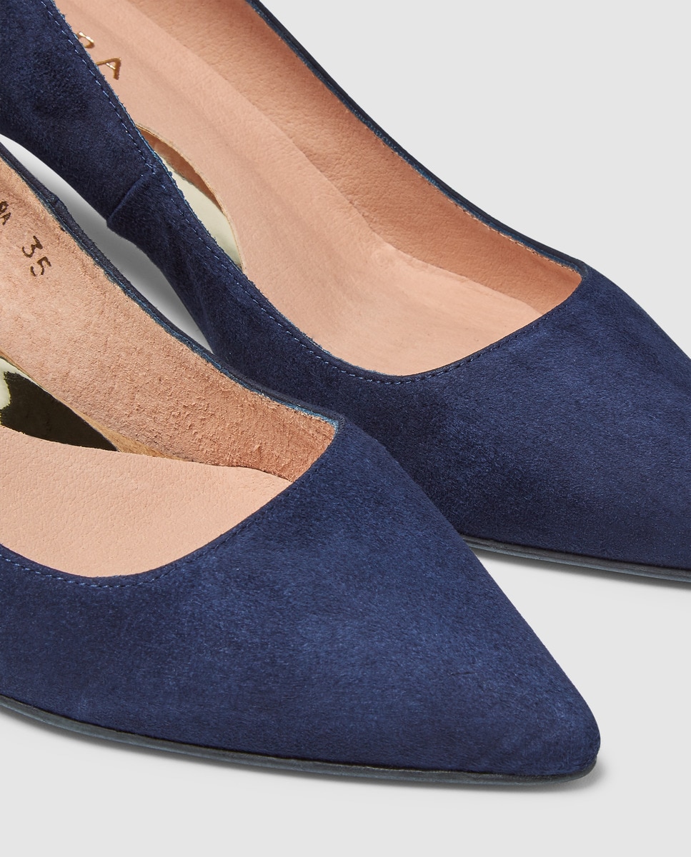 Zapatos de salón de mujer Zendra Basic en ante azul · Zendra Basic · El Corte Inglés