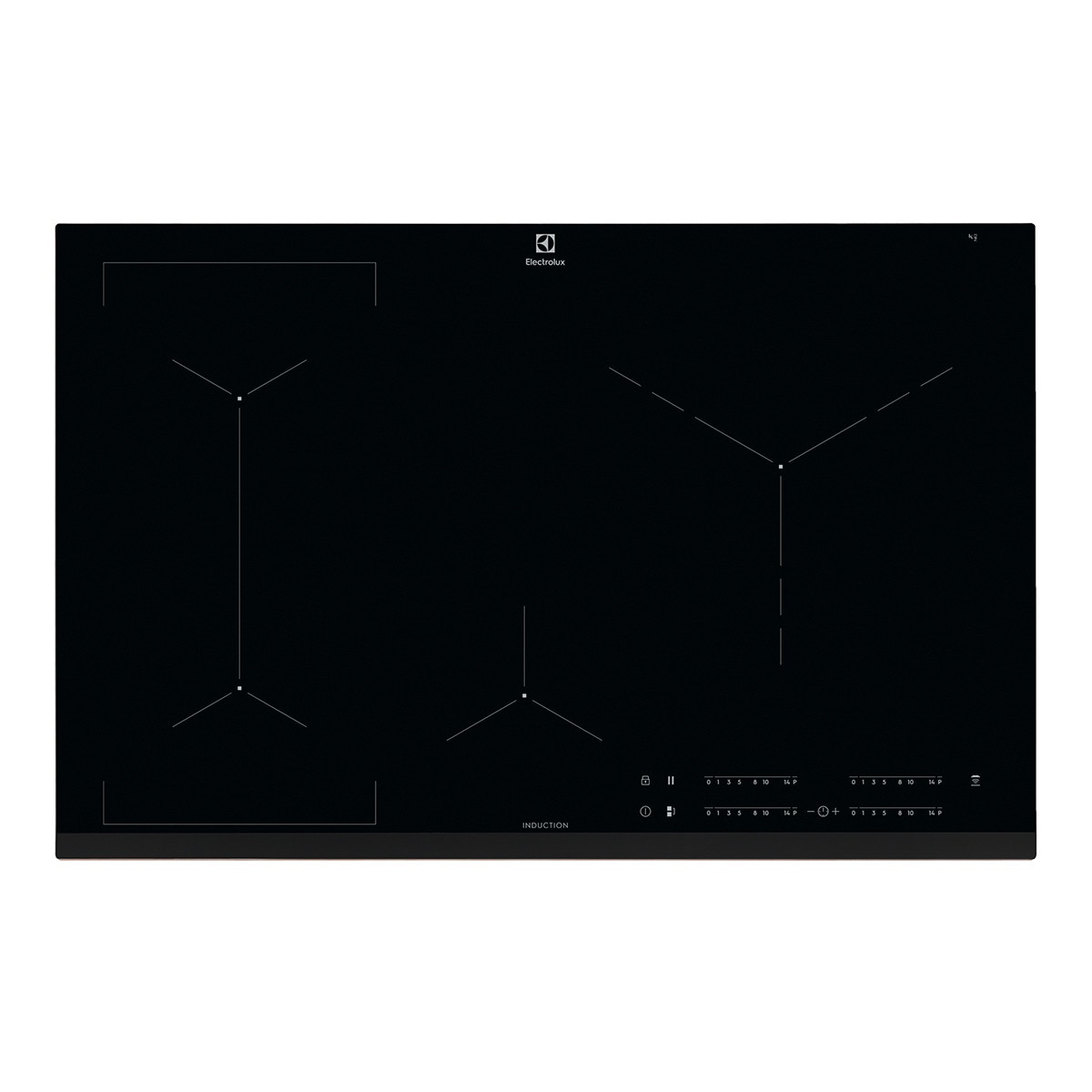 Imagem 0 de Placa de Indução Electrolux EIV83446 Série 600 Bridge de 4 Zonas e 80 cm - Preto