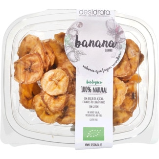 Banana às Rodelas Desidratada sem Glúten Biológica embalagem 60 g - Desidrata