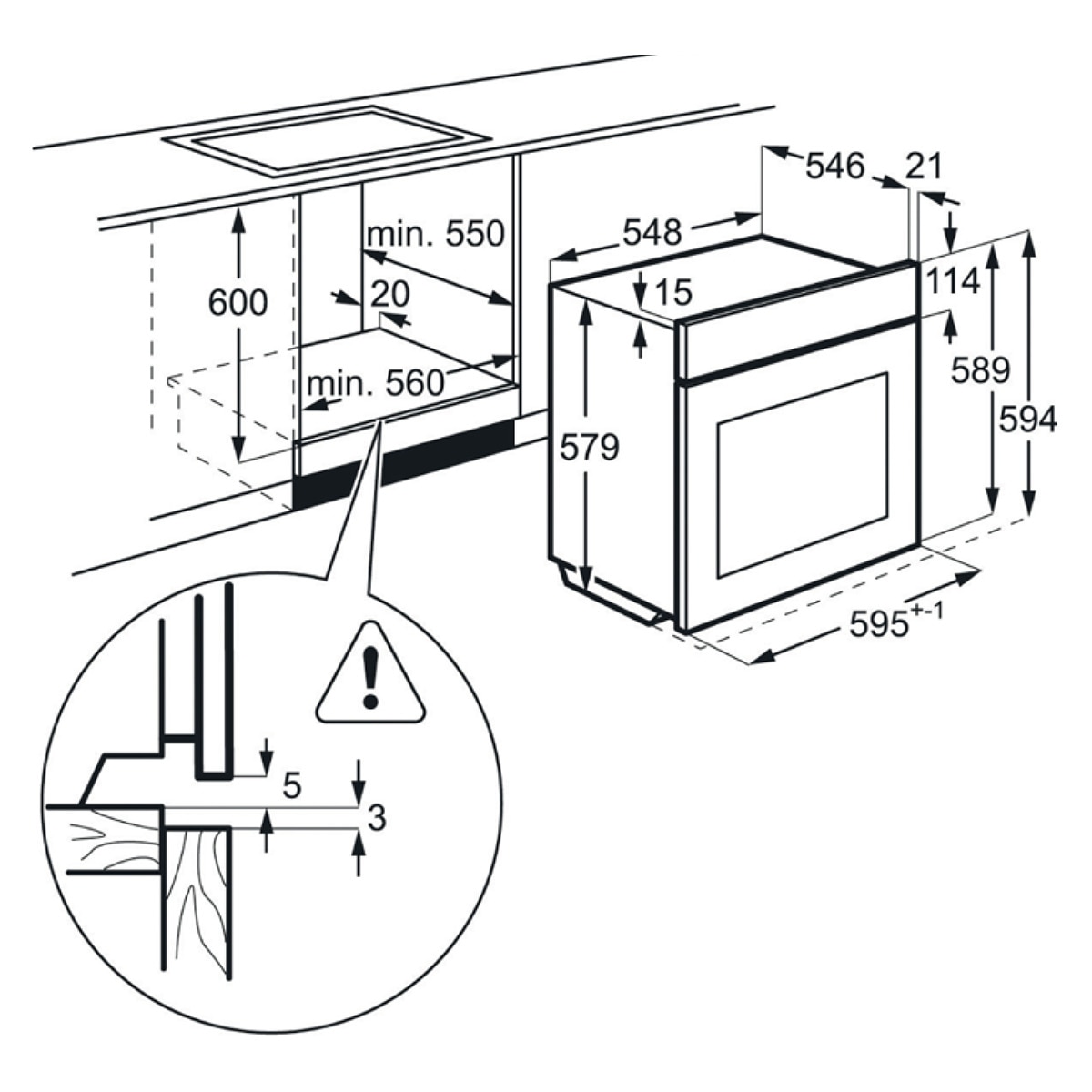 Horno multifunción AEG pirolítico - BPE546120M Inox-2