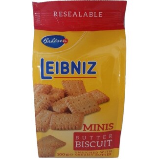 Bahlsen Leibniz Mini Bolachas de Manteiga embalagem 100 g