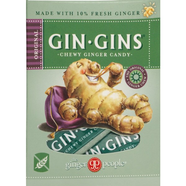 Ginger People Caramelos de Gengibre sem Glúten embalagem 84 g