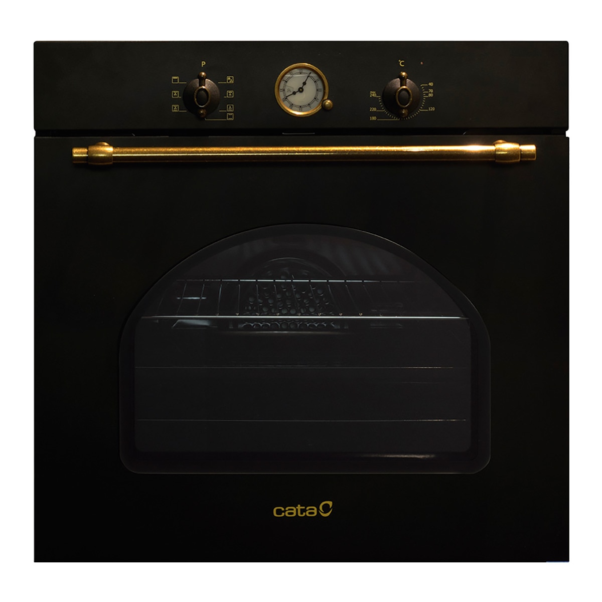 Forno Multifunções Cata MRA 7108 BK com 8 Funções e de 60 Litros - Preto e Dourado Preto-1