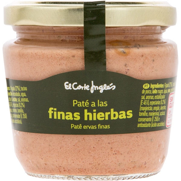 paté de hígado de cerdo a las finas hierbas sin gluten frasco 160 g