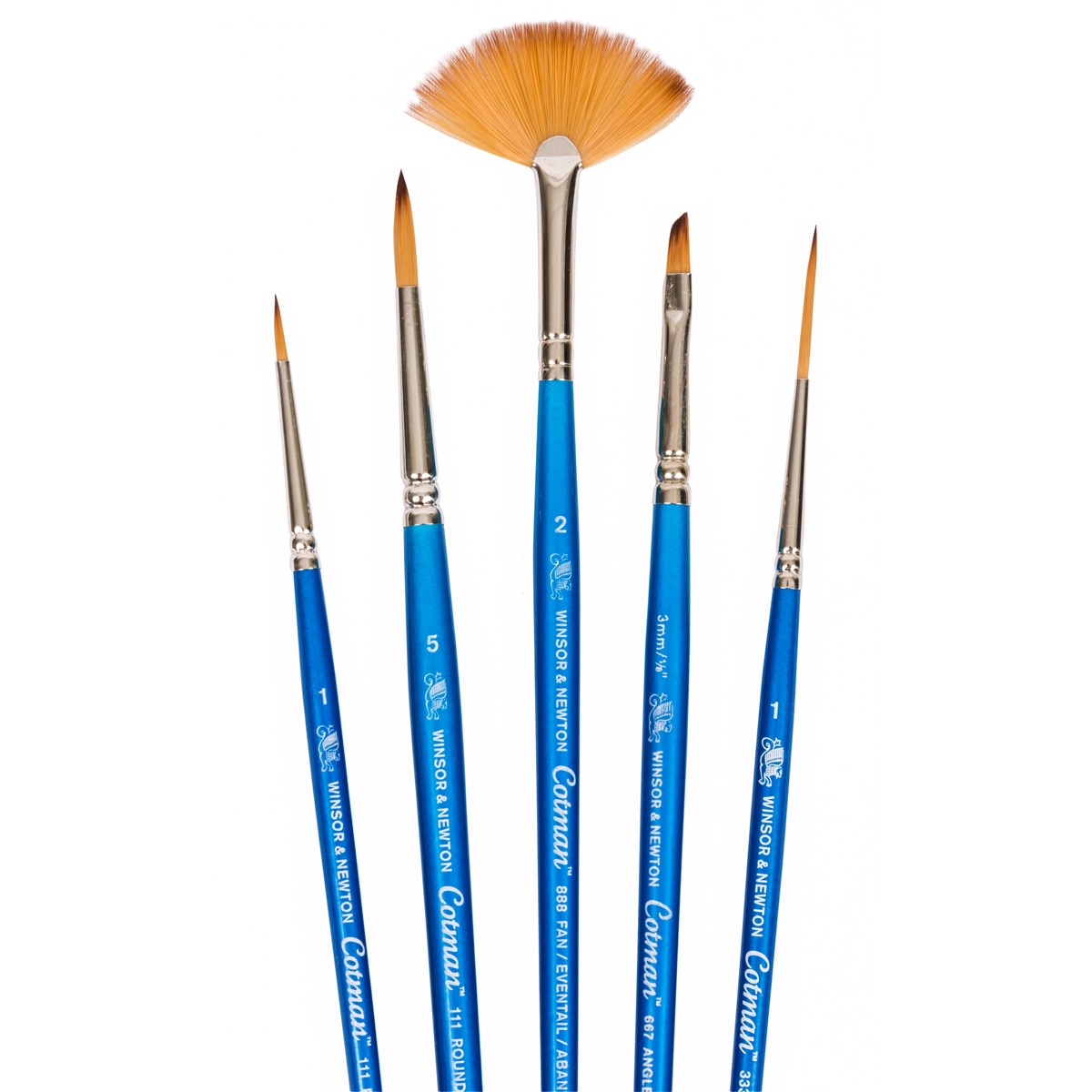 Set de 5 Pinceles de Acuarela Mango Corto Winsor & Newton 2