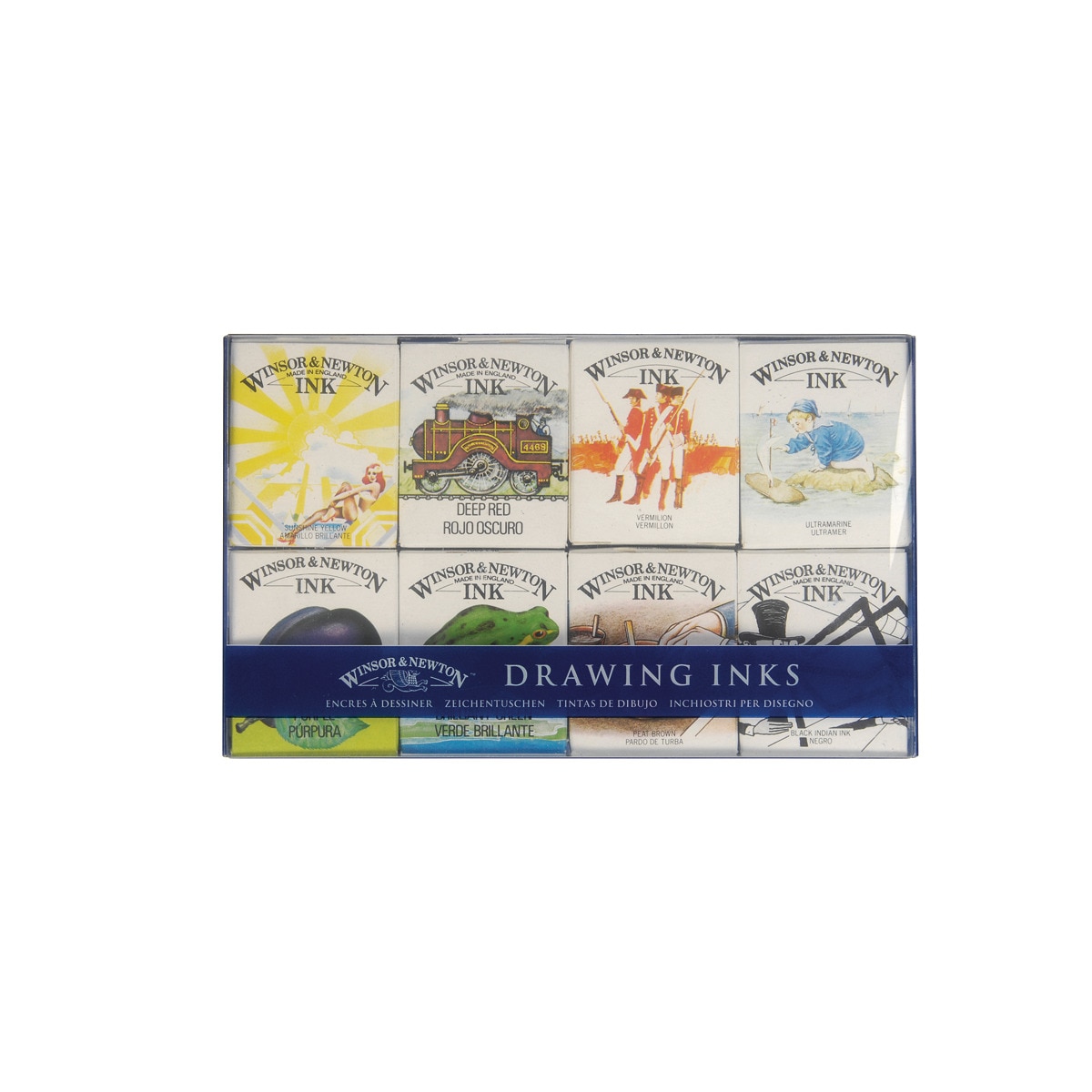Colección de Tintas para Dibujo de 8 Frascos de 14 ml William Winsor & Newton Multicolor 1