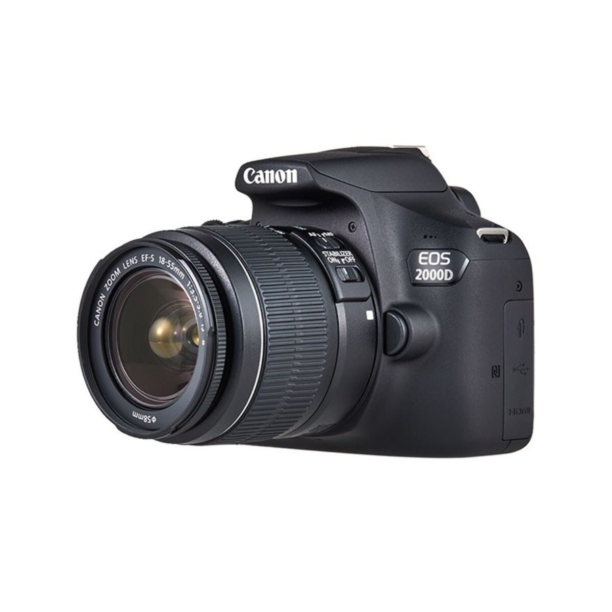 Câmara Reflex Canon EOS 2000D + Objetiva EF-S 18-55mm f/3.5-5.6 IS II + Bolsa + SD 16GB 2