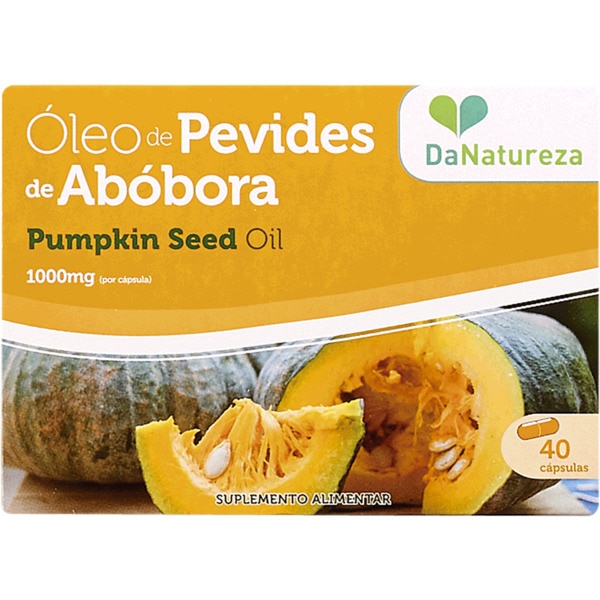 Óleo de Pevides de Abóbora embalagem 40 cápsulas