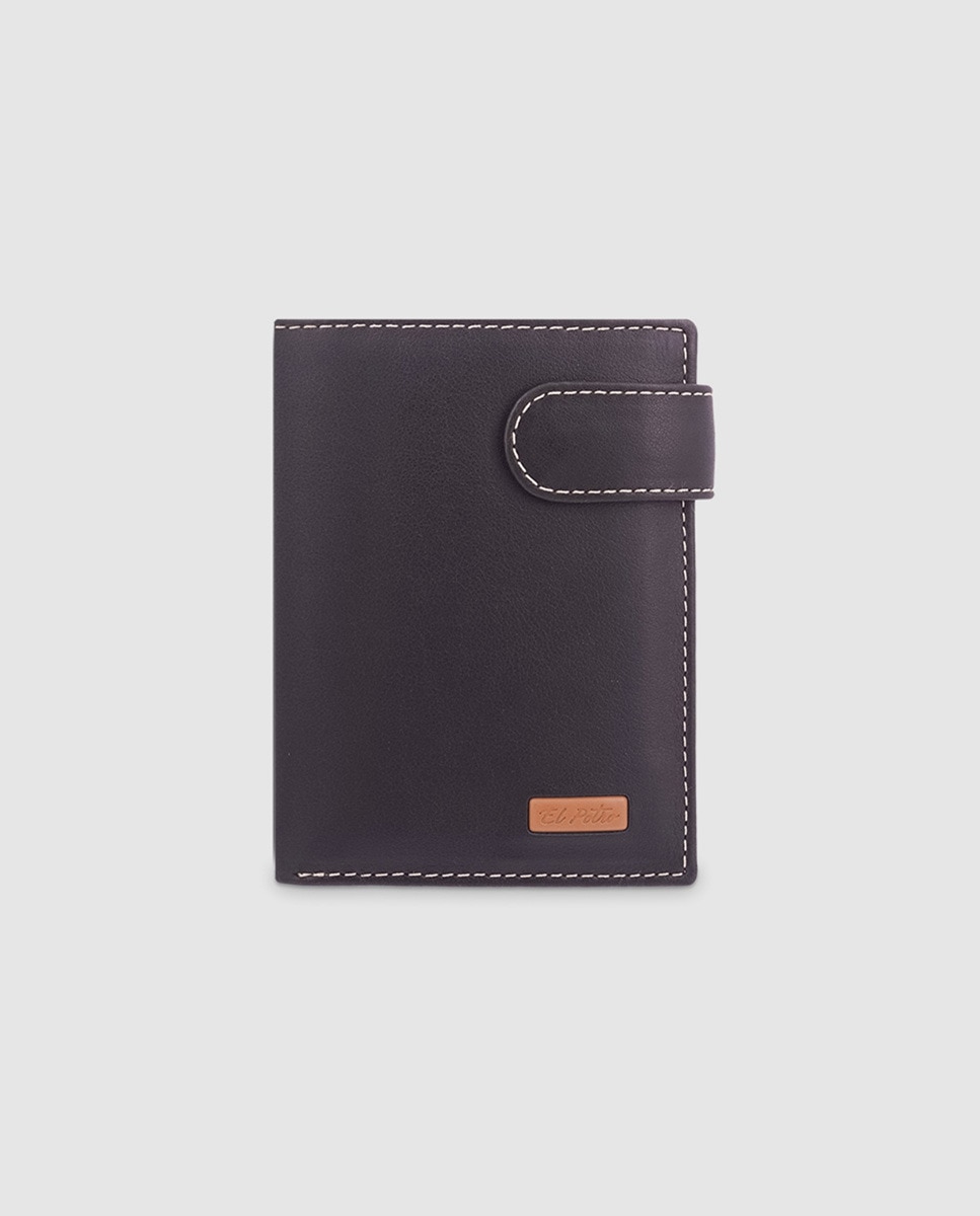 Portefeuille avec compartiments pour les pièces et fermoir