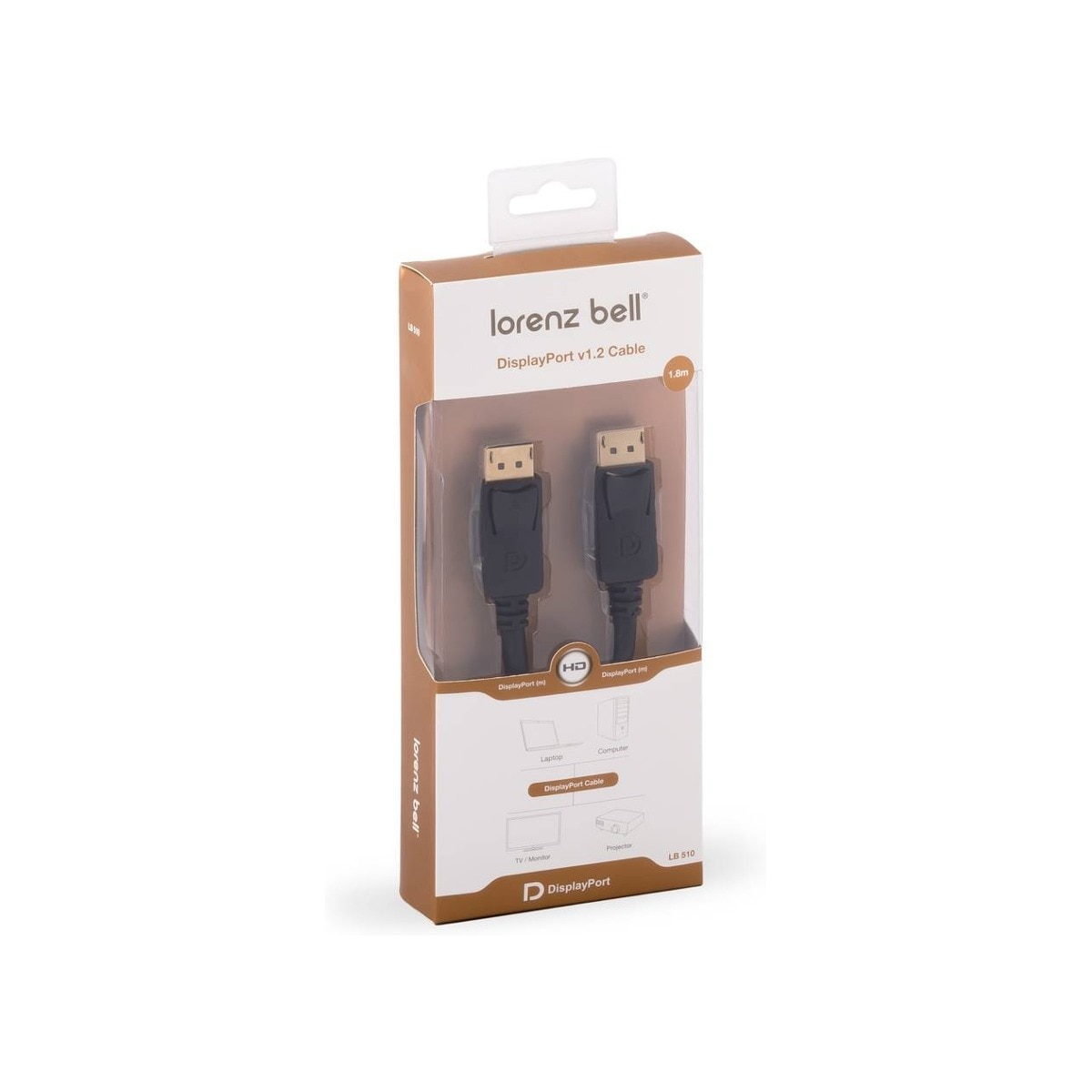 Cabo Lorenz Bell Displayport V1.2 1.8 M 1