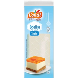 Folhas de Gelatina Incolor embalagem 7 g - Condi